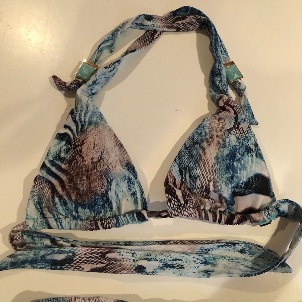 VIX Paula Hermanny Snake Print Jeweled BIKINI 6 - Picture 3 of 10